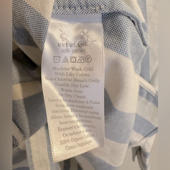 EVERLANE The Boxy Oxford in White/ Blue size Small and Medium. New with tag - Picture 8 of 9